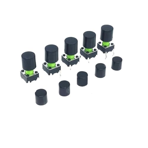 10 Stück/Los A56 Schalterkappe 6x6 Serie Knopfkappe passend for 6 * 6 runde Innendurchmesser 3,2 mm Höhe 6 mm(Yellow x 10pcs) von AEPQBGQJ