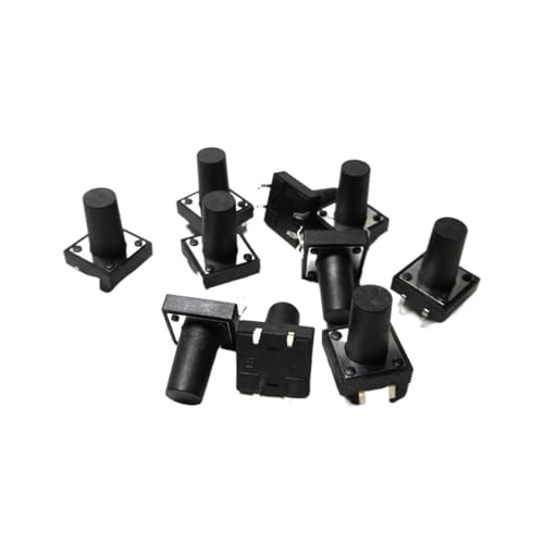 10 Stück 12 x 12 x 13 mm Licht-Touch-Elektroschalter 4-poliger Mikro-Tastenschalter 12 x 12 x 13 mm Kupferfüße Ersatzteile(300 000 Times Life) von AEPQBGQJ