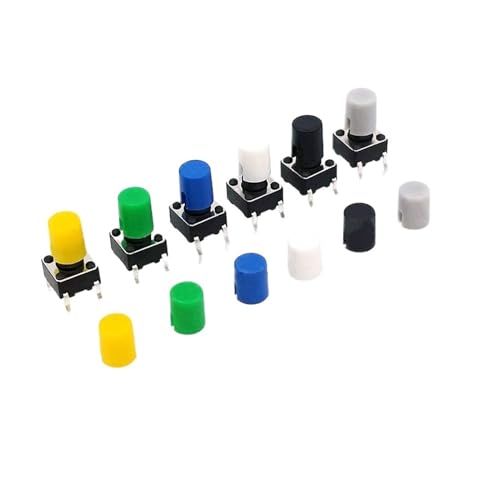 10 Stück A30 4,6 x 5,5 Tastenkappen, quadratischer Innendurchmesser, 3 x 3 mm, geeignet for 6 x 6 x 7,3 mm Touch-Schalter(Grey x10PCS) von AEPQBGQJ