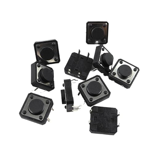 10 teile/los 12 * 12 * 5mm 4ft Push Button Schalter 12X12X5 Mini Schalter 5mm Hohe Griff(Black) von AEPQBGQJ