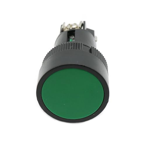 10 teile/los 22mm Momentary Mini Push Button Schalter Runde Schraube Flache Runde Rot Grün Blau NO+NC XB2-EA142 XB2-EA131 XB2-EA121(Green-NO.NC) von AEPQBGQJ