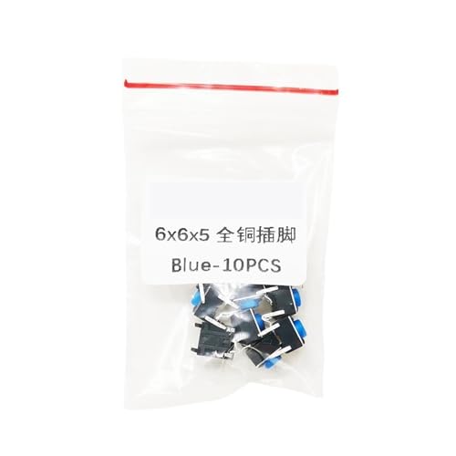 10 teile/los 6x6x5 mikroschalter bewertet DC12V 50mA voll kupfer pin mini induktion herd zubehör panel taste 10 teile/los(Blue-10PCS) von AEPQBGQJ