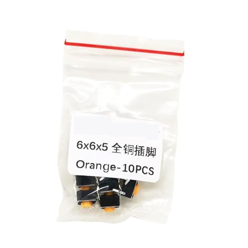 10 teile/los 6x6x5 mikroschalter bewertet DC12V 50mA voll kupfer pin mini induktion herd zubehör panel taste 10 teile/los(Orange-10PCS) von AEPQBGQJ