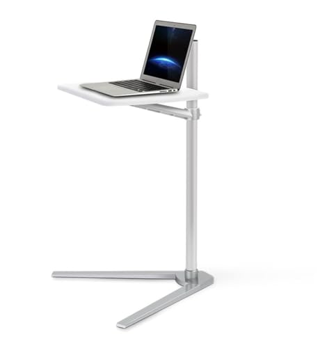 AEPQBGQJ Abnehmbarer UP-8T Aluminium 7-20 Zoll Laptop-Bodenständer, höhenverstellbarer Nachttisch, Laptop-Sofatisch, geeignet for Laptop-Couchtisch(Silver) von AEPQBGQJ