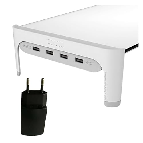 AEPQBGQJ Desktop-Monitor-Laptop-Ständer, Leertaste, rutschfeste Schreibtischerhöhung(White) von AEPQBGQJ