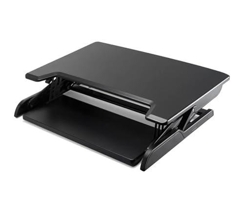 AEPQBGQJ ID-36 Höhenverstellbarer Sitz-Steh-Schreibtischlift, faltbarer Laptop-Schreibtisch-Monitorständer mit Tastaturablage(Black) von AEPQBGQJ