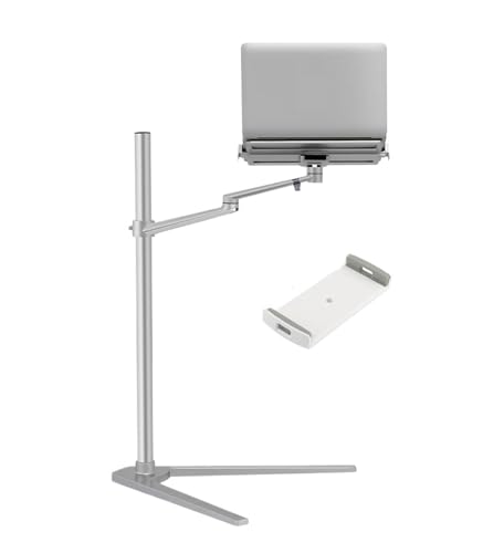 AEPQBGQJ UP-8A multifunktionaler Computer-Bodenständer, geeignet for alle höhenverstellbaren Laptoptische von 12 bis 17 Zoll(Silver) von AEPQBGQJ
