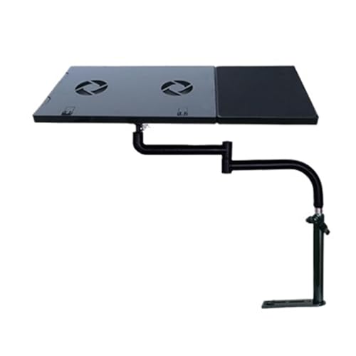 AEPQBGQJ Voll beweglicher, um 360 Grad drehbarer Laptop-Autohalter for Schreibtisch, Auto, Esstisch, Schreibblock, Laptop-Halter mit USB-Lüfter(BLOK831B) von AEPQBGQJ