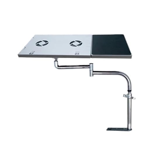 AEPQBGQJ Voll beweglicher, um 360 Grad drehbarer Laptop-Autohalter for Schreibtisch, Auto, Esstisch, Schreibblock, Laptop-Halter mit USB-Lüfter(BLOK831W) von AEPQBGQJ