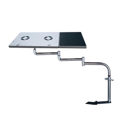 AEPQBGQJ Voll beweglicher, um 360 Grad drehbarer Laptop-Autohalter for Schreibtisch, Auto, Esstisch, Schreibblock, Laptop-Halter mit USB-Lüfter(BLOK851W) von AEPQBGQJ