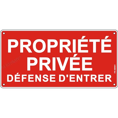 Panneau Propriété Privée Aluminium Réfléchissant 15×30 cm, 1 Pièce Panneau Propriété Privée Défense D'entrer Metal, Résistant aux UV, Imperméable, Avec Trous Percés von AERHIMIY