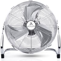Aerson - Bodenventilator 60cm Chrom Windmaschine 200W Tischventilator Ventilator Standventilator von AERSON
