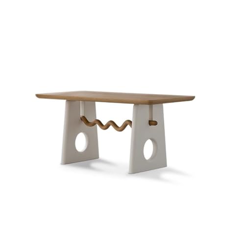 AERTSDFGT Küchentische Kreativer cremefarbener Esstisch aus Holz for Zuhause, rechteckig, Eschenholz Esszimmermöbel AERTSDFGT Küchentische Kreativer cremefarbener Esstisch aus Holz for Zuhause, rechteckig, Eschenholz Esszimmermöbel von AERTSDFGT