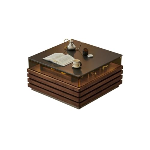 AERTSDFGT Mitteltisch ​​75×75×40cm Moderner Haushalt Landstil Zentrumstisch, Minimalistischer Design Sinterstein Couchtisch, Geeignet für Empfangsräume, Cafés, Wohnzimmer​ von AERTSDFGT