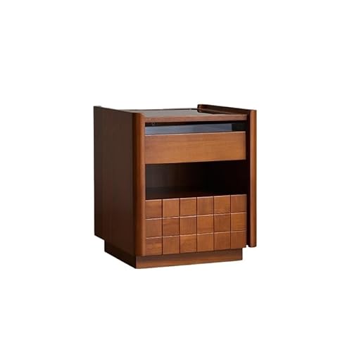 AERTSDFGT Moderner Nachttisch 44x42x51cm Retro Holz Nachttisch Konsole, Modernes Aufbewahrungsmöbel für Schlafzimmer Wohnbereich Balkon Hotel von AERTSDFGT