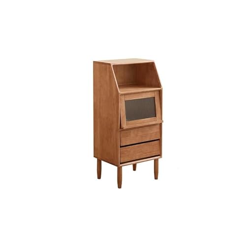 AERTSDFGT Moderner Nachttisch 50x40x110cm Massivholz Wohnzimmer Sofa Aufbewahrungstisch, schmaler Schlafzimmer Nachttisch, kleine Wohnmöbel von AERTSDFGT