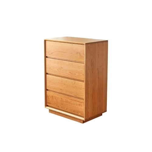 AERTSDFGT Moderner Nachttisch 65x40x90cm Massivholz Wohnzimmer TV-Aufbewahrungstisch, Kirschholz Einfaches Schlafzimmer Nachttisch Mehrschichtiger Schubladenaufbewahrungsschrank von AERTSDFGT