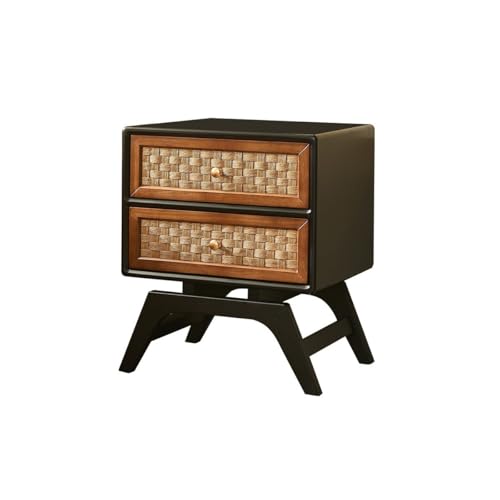 AERTSDFGT Moderner Nachttisch Holz Rattan Nachttisch Einfache Schlafzimmer Lagerung Locker Hause Schrank von AERTSDFGT