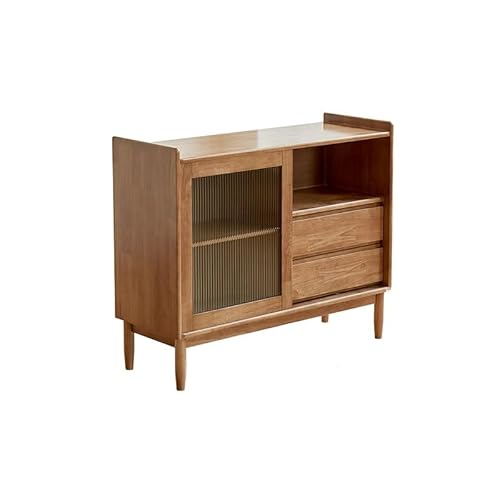 AERTSDFGT Modernes Buffet-Schrank 110 x 40 85 cm Massivholz-Esszimmerschrank, Aufbewahrungstisch for den Eingangsbereich, Aufbewahrungsmöbel for Küchenutensilien Vitrinenschränke von AERTSDFGT