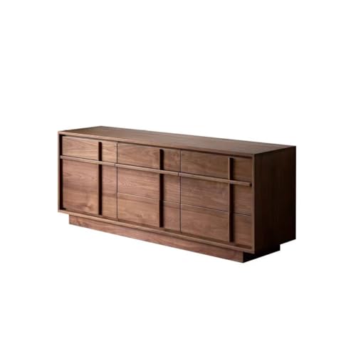 AERTSDFGT Modernes Buffet-Schrank 160x40x70cm Nussbaum Schlafzimmer Aufbewahrungstisch, Eingangsbereich Aufbewahrungsschrank, Home Wohnzimmer einfache Holzmöbel Vitrinenschränke von AERTSDFGT