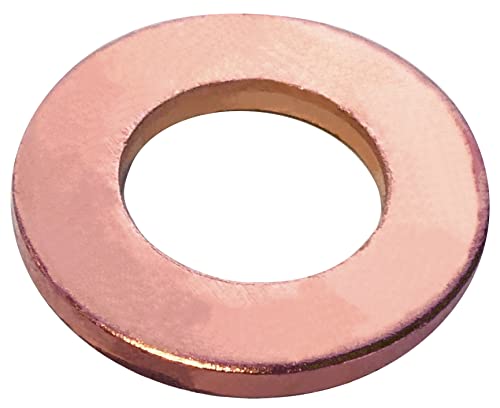 AERZETIX - C57232 - Satz von 10 Flache unterlegscheiben aus kupfer M8x15 mm - dicke 1.5 mm - für bolzen M8 - DIN 125 - für haushaltsgeräten kommerziellen automobile von AERZETIX