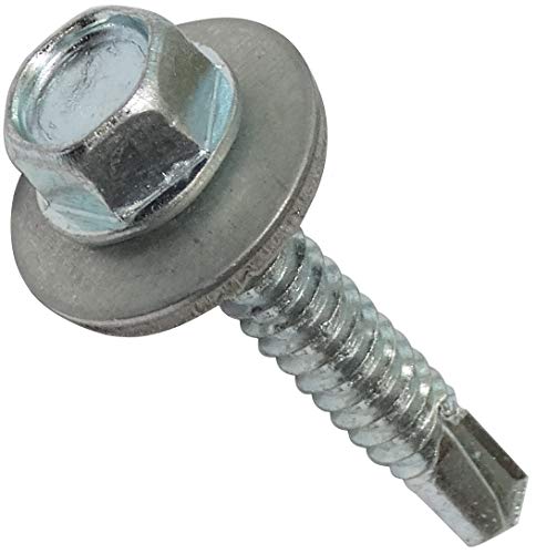 AERZETIX - C44547 - Satz von 20 - Selbstbohrende schraube M6.3x38mm + dichtscheibe - mit sechskant eindruck 10mm - aus verzinktem stahl - DIN7504K - blechverkleidung dachrinnen aus metall AERZETIX - C44547 - Satz von 20 - Selbstbohrende schraube M6.3x38mm + dichtscheibe - mit sechskant eindruck 10mm - aus verzinktem stahl - DIN7504K - blechverkleidung dachrinnen aus metall von AERZETIX