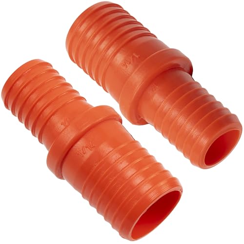 AERZETIX – 2er-Set Reduzierstücke mit Rillen 1 1/4„x1“ für Gartenschläuche | aus Kunststoff | Reduziermuffe Bewässerungssystem Zubehör Gartenarbeit von AERZETIX