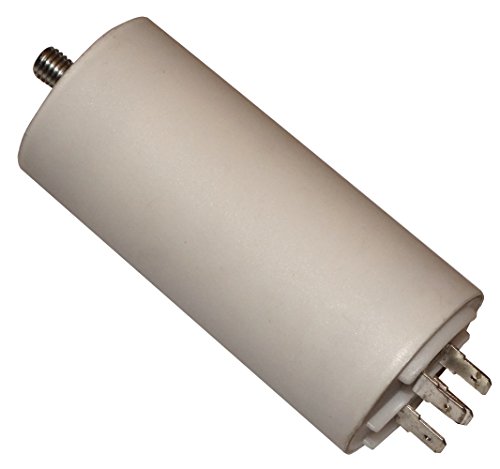 AERZETIX - C10516 - Betriebskondensator - für Motor - 25µF 450V - Ø42/95mm - mit 4 Flachsteckanschlüsse - M8 - Kunststoffkörper - Zylindrischer - Weiß von AERZETIX