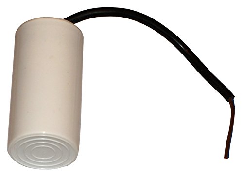 AERZETIX - C10519 - Betriebskondensator - für Motor - 20µF 450V - Ø40/78mm - mit Kabel - Kunststoffkörper - Zylindrischer - Weiß von AERZETIX