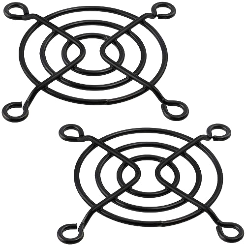 AERZETIX - C15103 - Satz von 2 Schutzgittern für Computer-Lüfter 52 x 52 mm - aus Metall - Farbe schwarz von AERZETIX