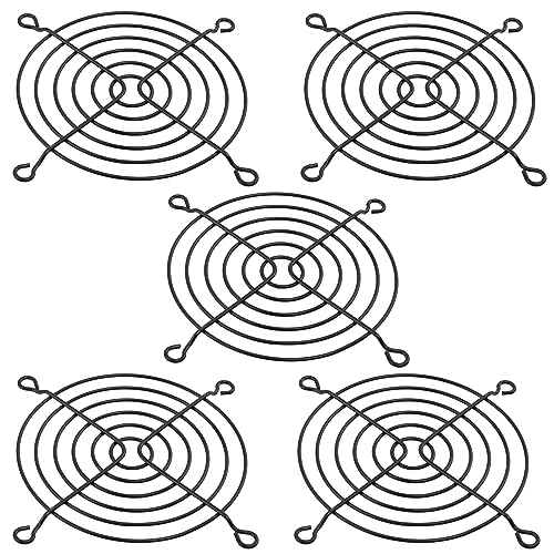 AERZETIX - C15107-5 x Schwarz kühlergrill - PC Lüftungsgitter - 92x92mm - Lüftungs Schutz für Computer gehäuselüfter von AERZETIX