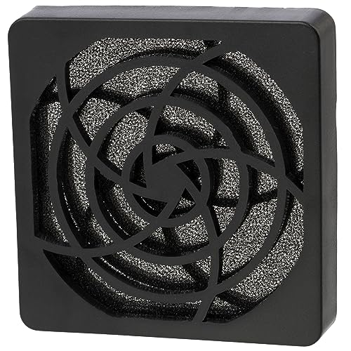 AERZETIX - C15117-80 x 80 mm Schutzgitter für PC-Ventilator Computer-lüfter mit staubfilter für PC-computergehäuse - filterdichte 45 ppi - aus Kunststoff - Farbe schwarz von AERZETIX