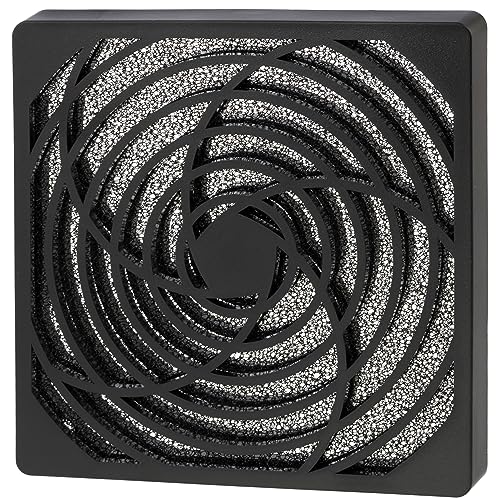 AERZETIX - C15120-120 x 120 mm Schutzgitter für PC-Ventilator mit staubfilter für PC-computergehäuse - filterdichte 30 ppi - aus Kunststoff - Farbe schwarz von AERZETIX