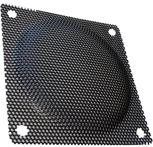 AERZETIX - C15148-2 x Schwarz Schutzgitter Lüftungsgitter 80x80mm Ventilation für Lüfter Gehäuse Computer PC von AERZETIX