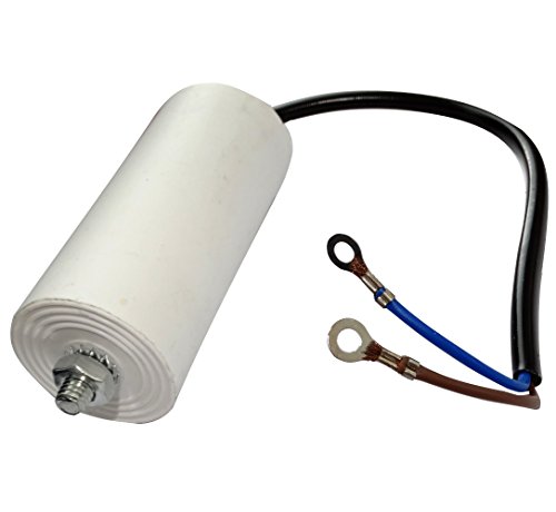 AERZETIX - C18687 - Betriebskondensator - für Motor - 30µF 450V - Ø45/95mm - mit Kabel - M8 - Kunststoffkörper - Zylindrischer - Weiß von AERZETIX