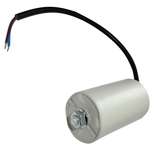 AERZETIX - C18748 - Betriebskondensator - für Motor - 25µF 450V - Ø45/78mm - mit Kabel - M8 - Kunststoffkörper - Zylindrischer - Weiß von AERZETIX