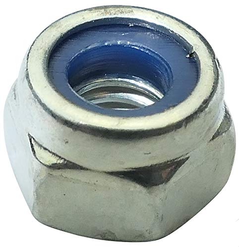 AERZETIX - C19241-100 x Sicherungsmuttern - Selbstsichernde Mutter - Sechskantmutter - M4 7mm H5mm - Verzinkter Stahl von AERZETIX