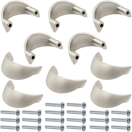 AERZETIX - C41386-10er-Set Möbelgriffe achsabstand 32 mm - schrank wandschrank schublade einrichtung dekoration küche wohnzimmer montage - aus metall - satiniert von AERZETIX