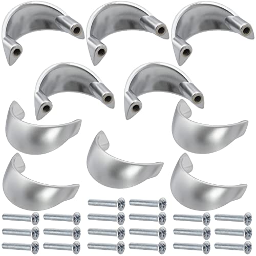 AERZETIX - C41410-10er-Set Möbelgriffe achsabstand 32 mm - schrank wandschrank schublade einrichtung dekoration küche wohnzimmer montage - aus metall - matt silber finish von AERZETIX