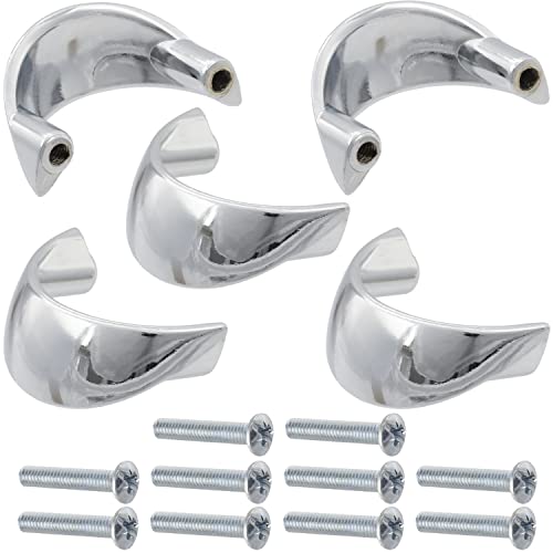 AERZETIX - C41421-5er-Set Möbelgriffe achsabstand 32 mm - schrank wandschrank schublade einrichtung dekoration küche wohnzimmer montage - aus metall - verchromt von AERZETIX