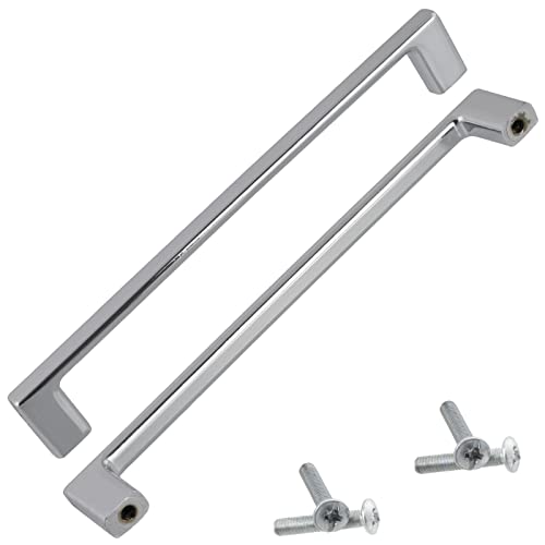 AERZETIX - C41622-2er-Set Möbelgriffe achsabstand 128 mm - für schrank wandschrank schublade einrichtung dekoration küche wohnzimmer montage - aus metall - verchromt von AERZETIX