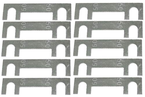 AERZETIX - C42202-10 x Streifensicherung - 50A - mit Laschen Schaufeln - für Hochstrom - Sicherungshalter von AERZETIX
