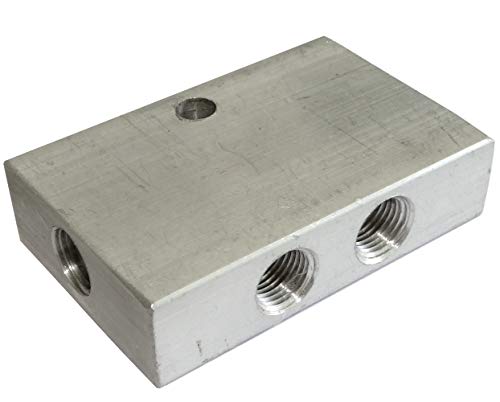 AERZETIX - C42632 - Verbindung M10x1 - Aluminium Verteiler - für Schlauch Bremsrohr - (4 Wege Quadrat) von AERZETIX