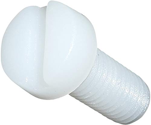 AERZETIX - C45329 - Packung mit 10 - Schraube aus Polyamid/Nylon M8x20 - metrisches Gewinde - zylindrisch/geschlitzt/flach/runder Kopf - isolierend - DIY - Renovierung - DIN 84 von AERZETIX