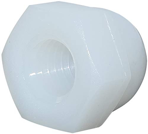 AERZETIX - C45746 - Packung mit 10 Muttern/Motorhaube/Kappe aus Polyamid/Nylon - 6-Punkt-Sechskant - Kuppel/Innensechskantmutter - metrisches Innengewinde M10 - DIN 1587 - Weiß von AERZETIX