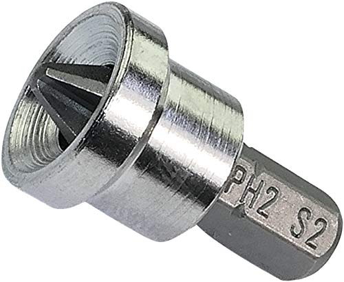 AERZETIX - C45870-2er-Set Schraubendreher-Bits speziell für Gipskartonplatten/PH2x25mm 1/4'' für Kreuzschlitzkopf PH2-Schrauben - Hardware/Handwerkzeuge - aus S2-Stahl von AERZETIX