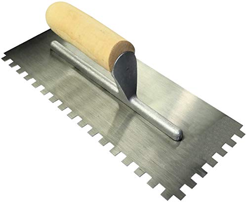 AERZETIX - C45929-8mm Zahnglätter/Kelle/gekerbter Spatel für Fliesen - Werkzeuge/Handwerkzeuge für den Bau - Mauerwerk/Maurer/Gips - Holzgriff - Stahl von AERZETIX
