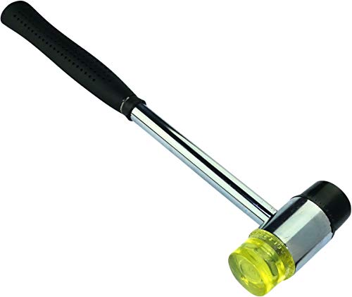 AERZETIX - C46115 - Hammer/Mallet mit 2 austauschbaren Gummi/Nylonspitzen - Metallgriff - Kopfdurchmesser 26mm 258g - Werkzeug für Juwelier/Schreiner/Tischler - Holz/Kunststoff/Schmuck von AERZETIX