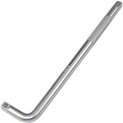AERZETIX - C47136 - Kraftgriff für steckdosen - L handgriff - 1/4x170mm - aus Cr-V stahl - silberne farbe von AERZETIX