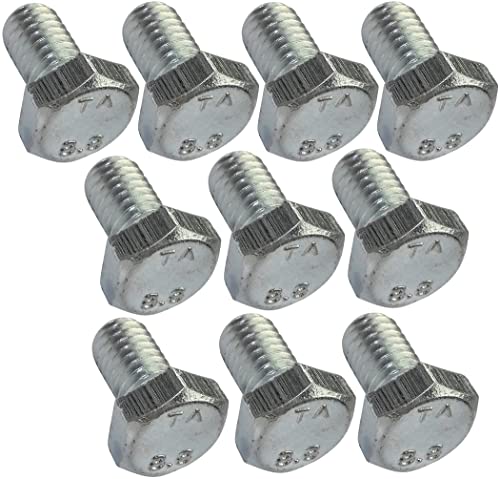 AERZETIX - C47300 - Satz von 10 stück - bolzen schrauben sechskantschrauben M6x10 - mit sechskantkopf - Ø6x10mm - DIN 933 - klasse 8.8 - aus verzinktem stahl - heimwerken - montagewerkzeug eisenwaren von AERZETIX